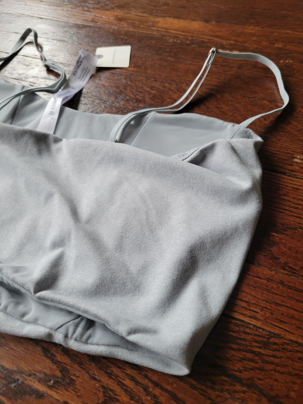 Anthropologie knit corset crop top bustier light grey New Beach Resort Sz Small - Picture 9 of 15